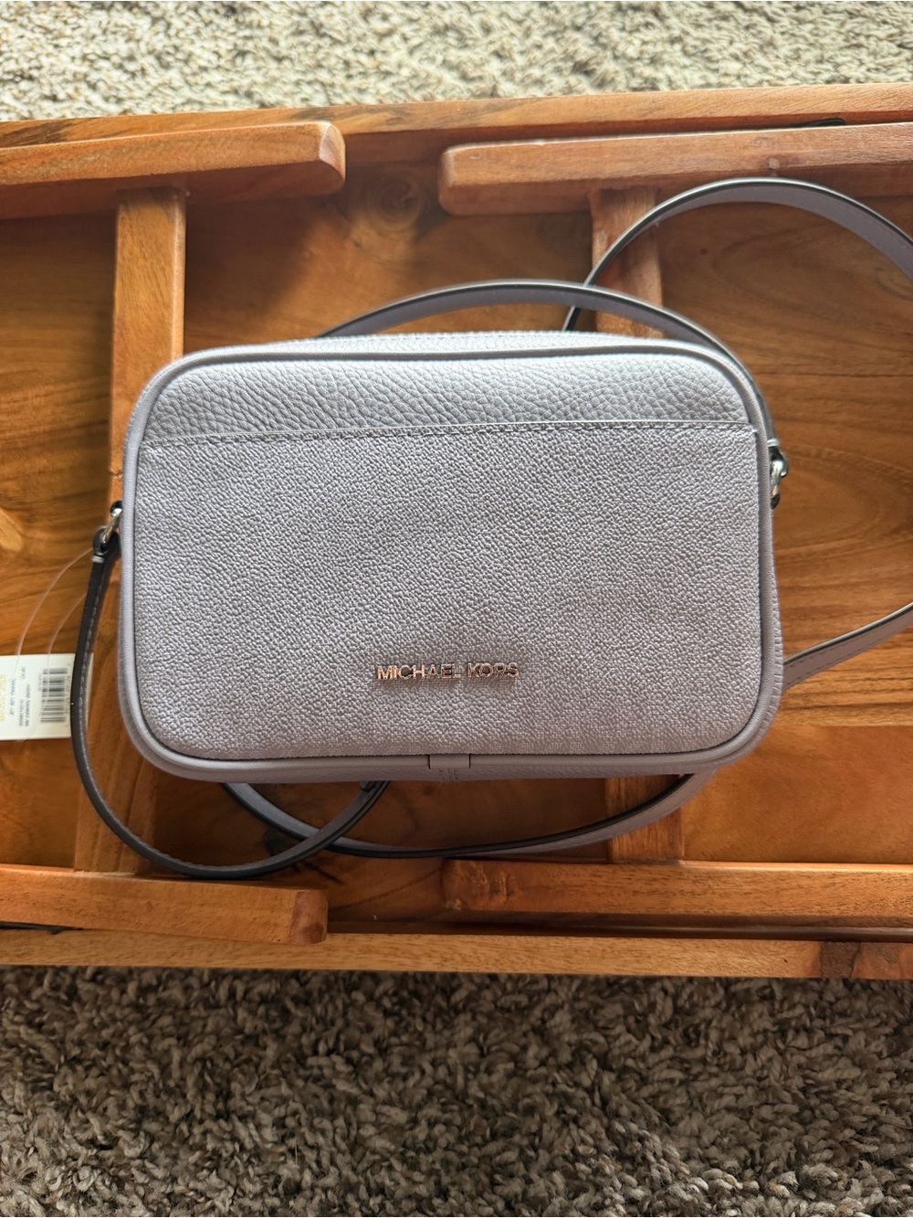 NWT Michael Kors Jet Set Small Signature Logo Camera Crossbody Bag